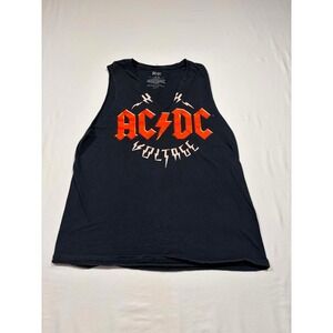 AC/DC High Voltage Graphic T Cut Off Black Mens Medium Sleeveless Band Shirt